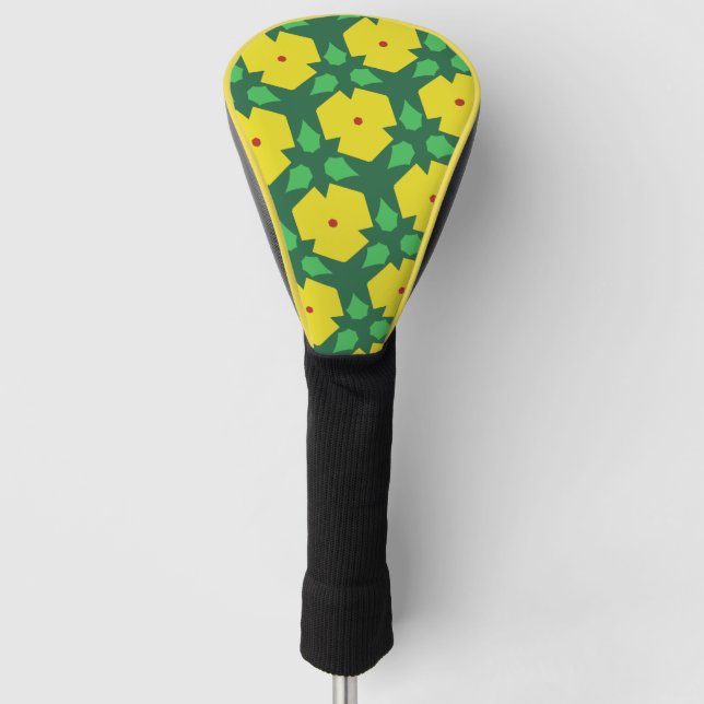 Couvre-club De Golf Fleurs stylisées (Devant)