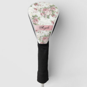 Couvre-club De Golf Fleurs Vintage Shabby Chic - Personnalisées 