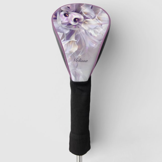 Couvre-club De Golf Fleurs violettes luxe (Devant)