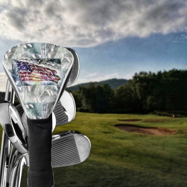 Couvre-club De Golf Fond d'écran II (Display your patriotism, with this Fireworks Backdrop-II Golf Club Cover!)