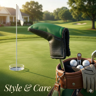 Couvre-club De Golf Forêt classique Green Golf Putter Cover avec style