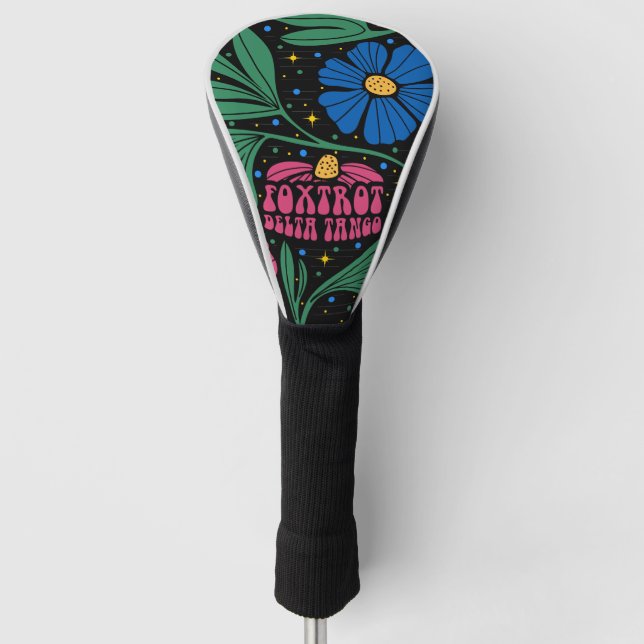 Couvre-club De Golf Foxtrot Delta Tango Flower Boho (Devant)