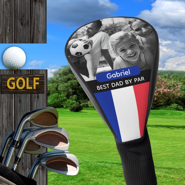 Couvre-club De Golf France Golf, Best Dad, French Flag, Photo (France Golf Head Cover / Flag)