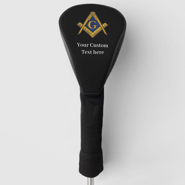 Couvre-club De Golf Freemason Carré et Compass Masonic Cadeau Golfer (Devant)