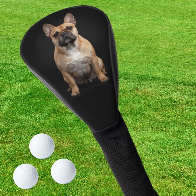 Couvre-club De Golf French Bulldog Golf Driver Cover, Black Style (French Bulldog Golf Head Cover)
