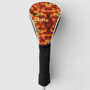 Couvre-club De Golf Fruit simple orange ajouter nom minimum personnali