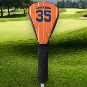 Couvre-club De Golf Fully Editable Colors Baseball Jersey Stripes Name