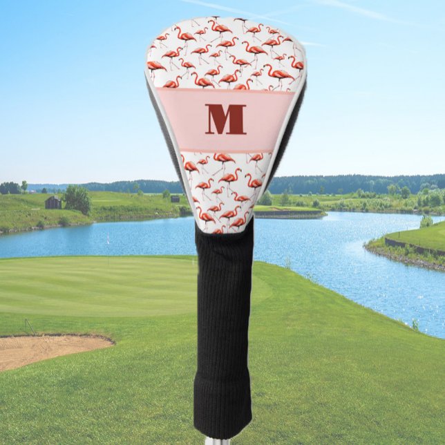 Couvre-club De Golf Fun Flamant rose rose et blanc personnalisé femmes (Créateur téléchargé)