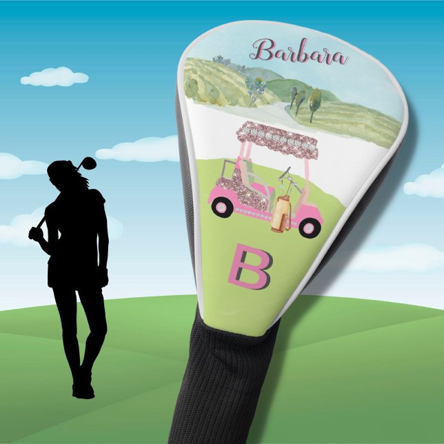 Couvre-club De Golf Fun Glam Golf Panier Pittoresque Personnalisé Deux (Créateur téléchargé)