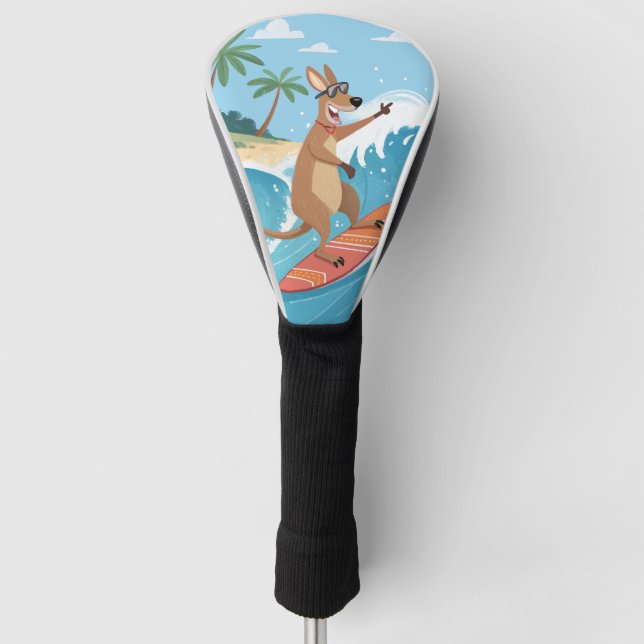 Couvre-club De Golf Fun Surfing Kangaroo (Devant)