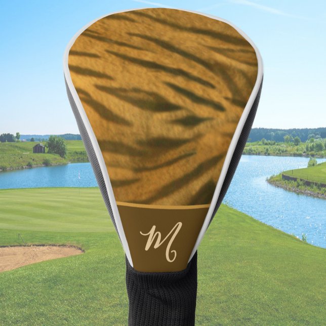 Couvre-club De Golf Fun Tiger Nom personnalisé Impression d'animaux (Créateur téléchargé)