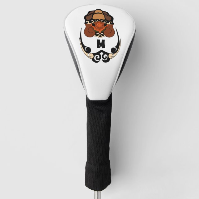 Couvre-club De Golf Funky Tortoise Chilling Monogramme (Devant)