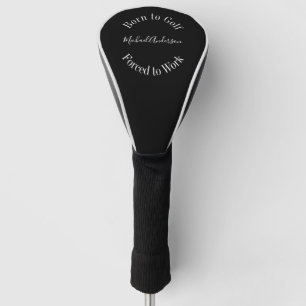 Couvre-club De Golf Funny Golf Dit Noir Blanc Simple Minimaliste
