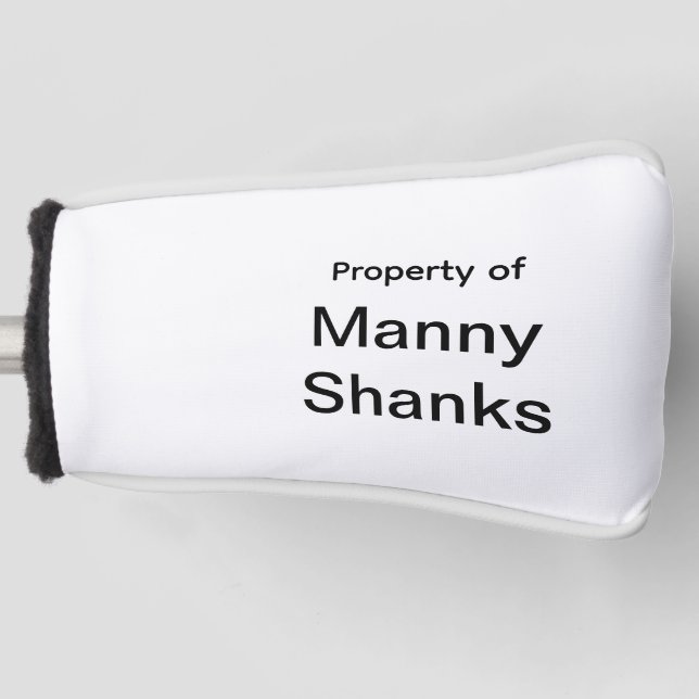 Couvre-club De Golf Funny Golf Gift Joke Name Manny Shanks (Devant)