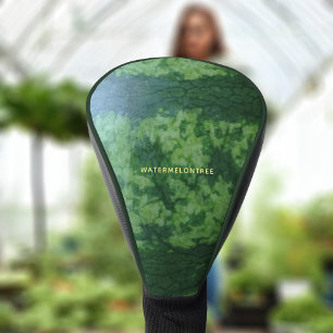 Couvre-club De Golf Funny Green Watermelon Rind Nom de famille