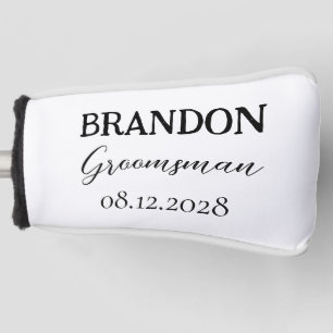 Couvre-club De Golf Garçons d'honneur Typographie Moderne pour mariage