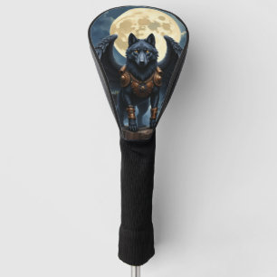 Couvre-club De Golf Gardien de la Lune – Le Loup à l'Aile Noire