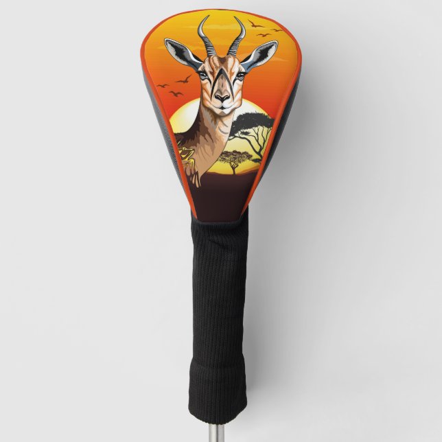 Couvre-club De Golf Gazelle Antelope africaine animal sauvage (Devant)