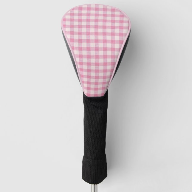 Couvre-club De Golf Gingham Rose Bébé (Devant)