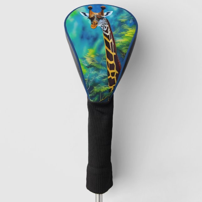 Couvre-club De Golf Girafe dans les arbres (Devant)