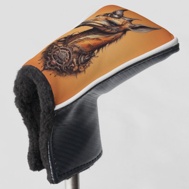 Couvre-club De Golf Giraffe de Steampunk orange, couverture de navette (Devant 3/4)