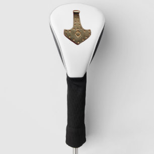 Couvre-club De Golf Gold Thor Hammer couverture du conducteur du club