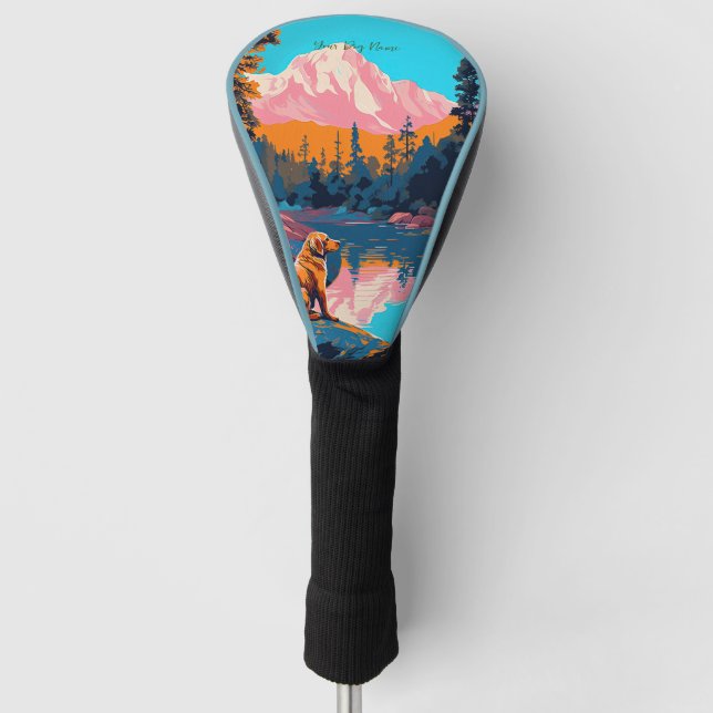 Couvre-club De Golf Golden Retriever Dog 003 - Bruno Pokopen (Devant)