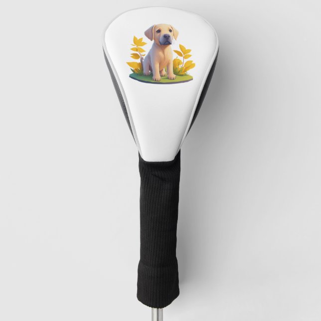 Couvre-club De Golf Golden Retriever Doggo Cute Chibi numérique (Devant)