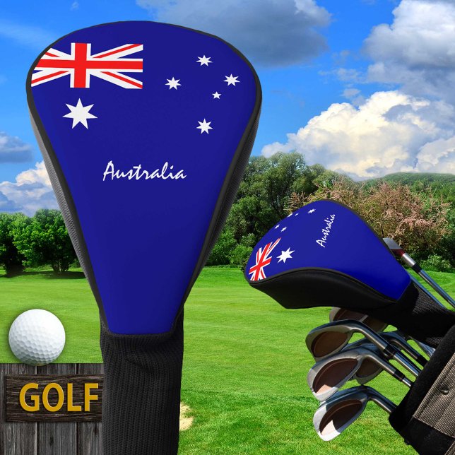 Couvre-club De Golf Golf Australie & Aussie Drapeau / Clubs de golf Co (Créateur téléchargé)