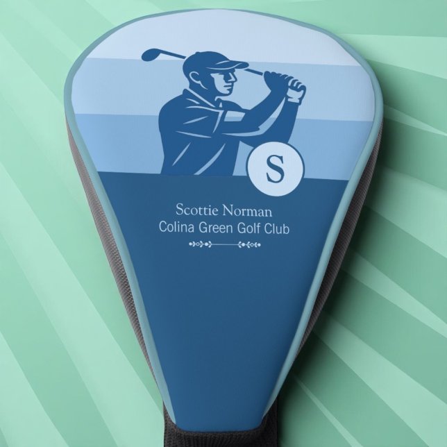 Couvre-club De Golf Golf Blue Golfhead Couverture (Créateur téléchargé)