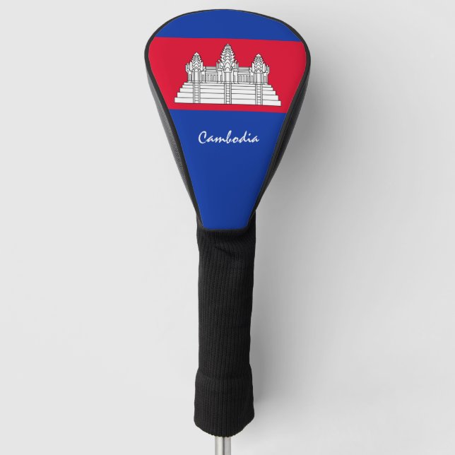 Couvre-club De Golf Golf Cambodge & Cambodgien Drapeau / Clubs de Golf (Devant)