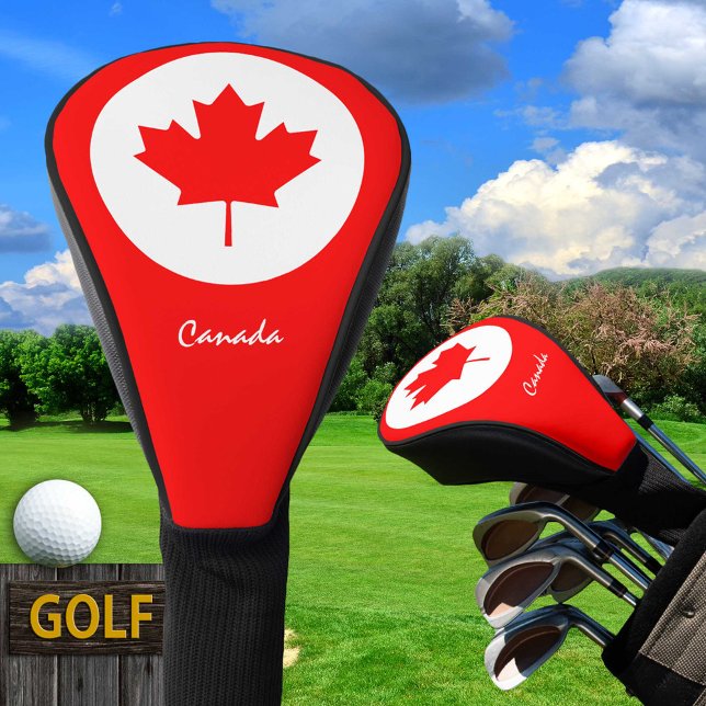 Couvre-club De Golf Golf Canada & Drapeaux canadiens / Clubs de golf C (Créateur téléchargé)