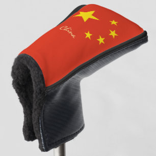 Couvre-club De Golf Golf China & Chinese Flag / Clubs de golf