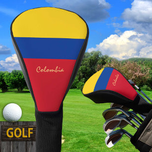 Couvre-club De Golf Golf Colombie & Drapeau Colombien /Clubs de Golf C