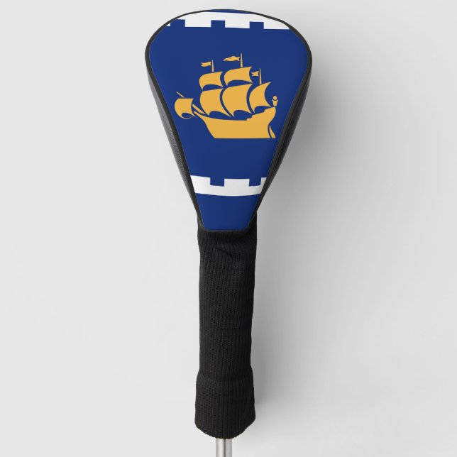 Couvre-club De Golf Golf Driver Cover with Flag of Quebec City, Canada (Devant)