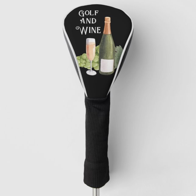 Couvre-club De Golf Golf et vin pour couverture de golf (Devant)