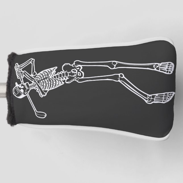 Couvre-club De Golf Golf Funny Golf Skeleton jouer Golfer (Devant)