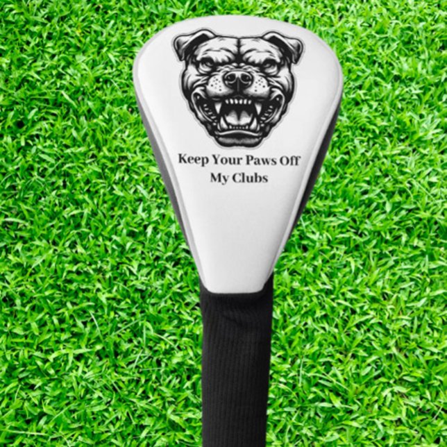 Couvre-club De Golf  Golf Gifts for Fellow Dog Lovers (Protect your clubs in style with the Mad Dog Fun-Loving Golfer Golf Head Cover. )