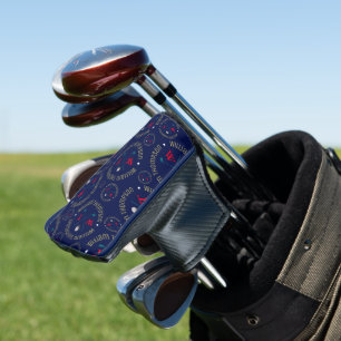 Couvre-club De Golf Golf Monogram Golf Clubs Blue Motif