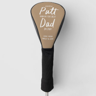 Couvre-club De Golf Golf papa moderne beige blanc typographie drôle ch