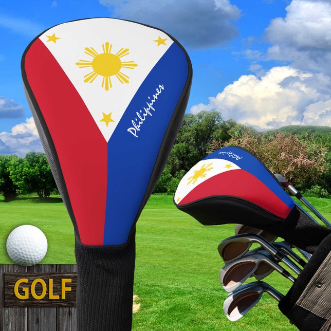 Couvre-club De Golf Golf Philippines & Drapeau / Clubs de Golf Couvert (Créateur téléchargé)