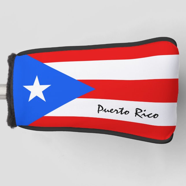 Couvre-club De Golf Golf Porto Rico & Puerto Rican Flag / Golf Clubs (Devant)