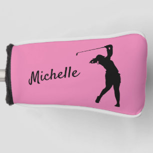 Couvre-club De Golf Golf Putter Cover "golfer Michelle" rose