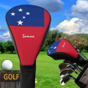 Couvre-club De Golf Golf Samoa & Samoa Drapeau / Clubs de golf Couvert