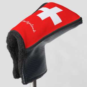 Couvre-club De Golf Golf Suisse & Swiss Drapeau / Clubs de Golf Couver