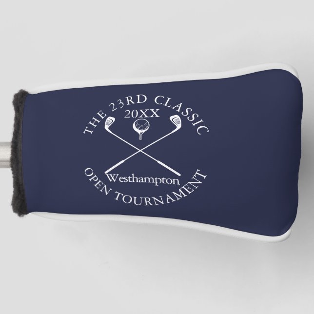 Couvre-club De Golf Golf Tournament Classic Event Navy Blue (Devant)