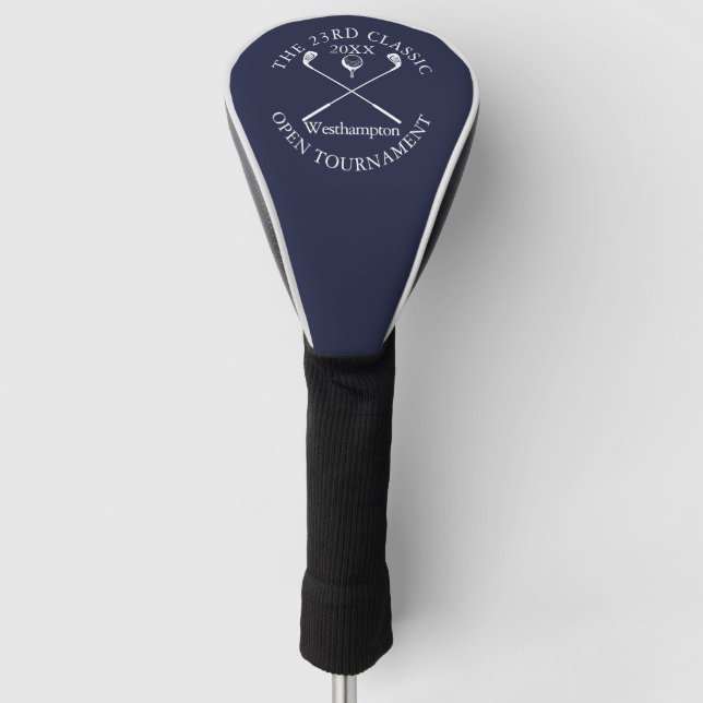 Couvre-club De Golf Golf Tournament Classic Event Navy Blue (Devant)