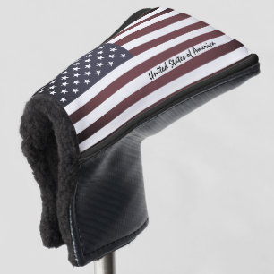 Couvre-club De Golf Golf USA & American Flag /États Golf Clubs Couver
