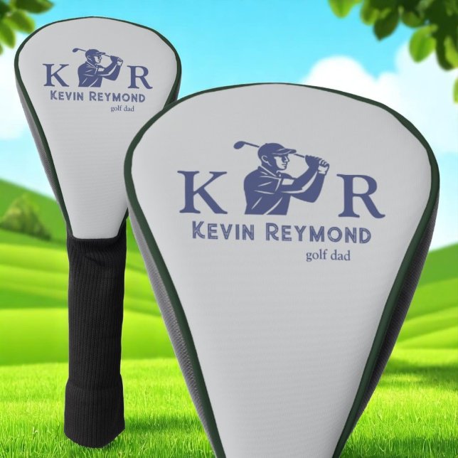 Couvre-club De Golf Golfeur Classique Monogramme Golfeurs (Créateur téléchargé)