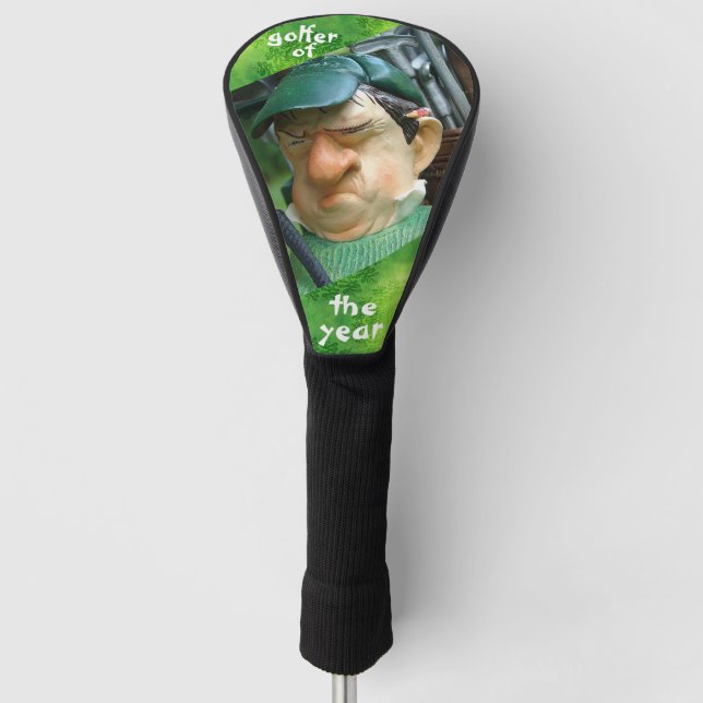 Couvre-club De Golf Golfeur de l'année Couverture de conducteur, White (Devant)